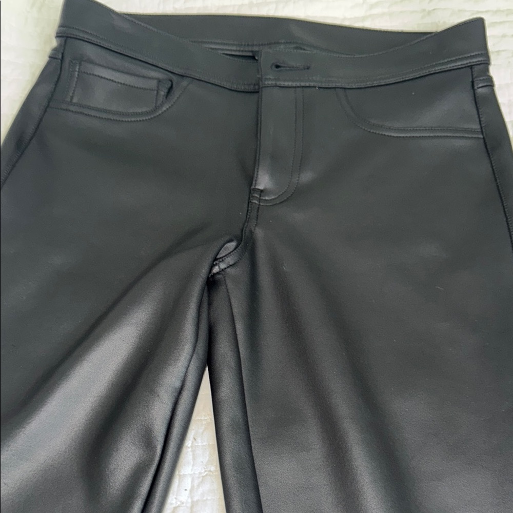 Ladies Express Black Skinny Pants - leather look